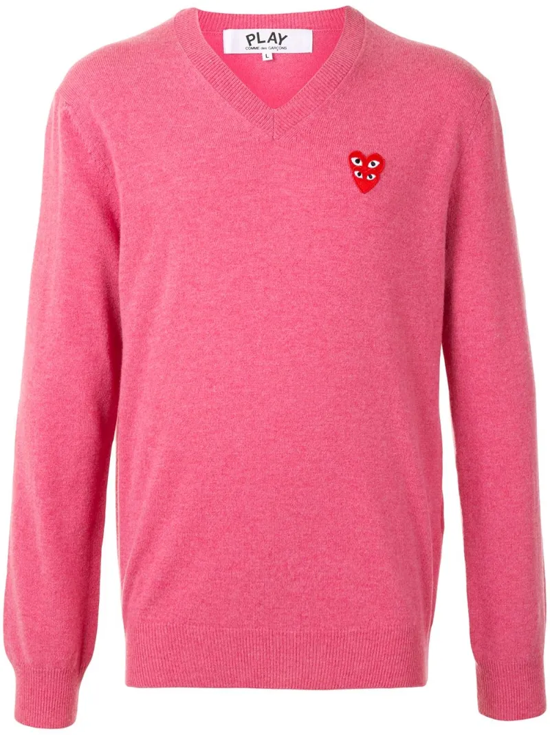 pink and red heart jumper