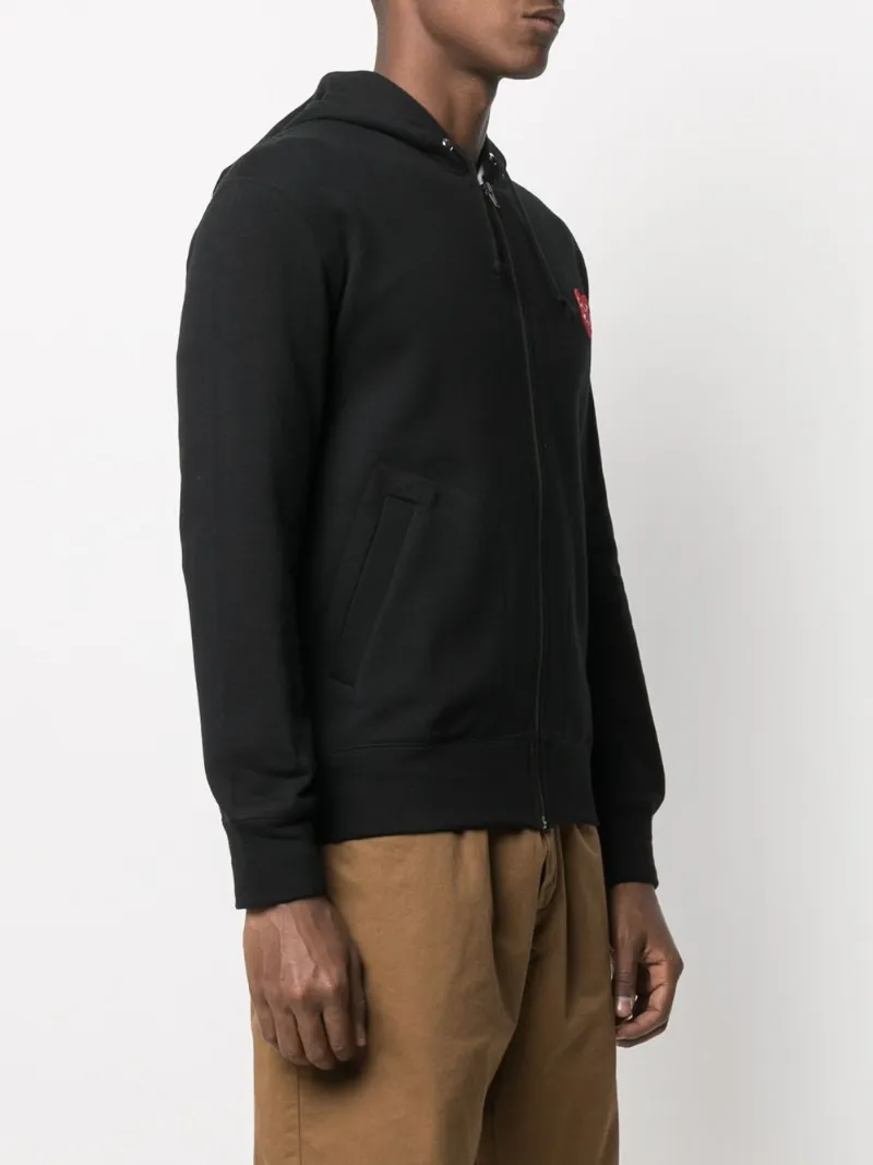 Comme Des Garçons Play Felpa con zip nero | MODES