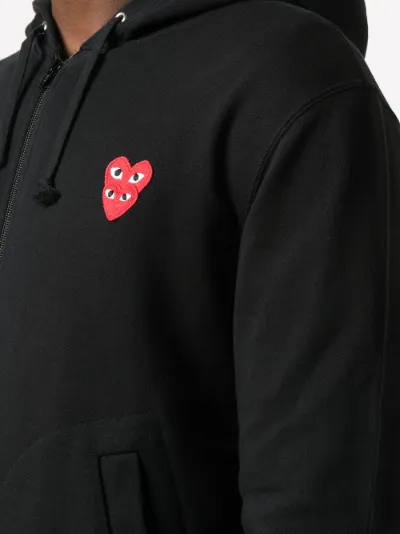 Comme Des Garçons Play Felpa con zip nero | MODES