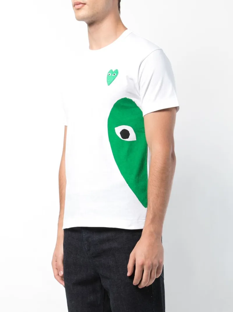 comme des garcons half heart shirt