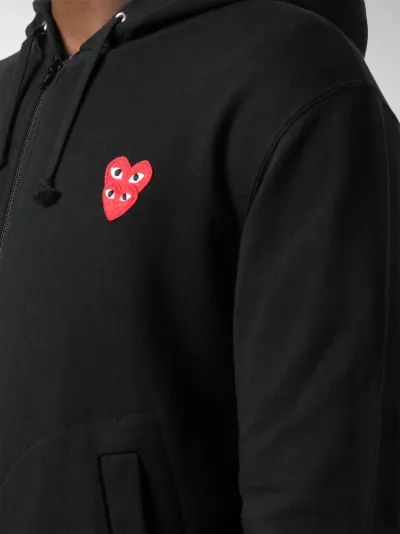 embroidered zip up hoodie