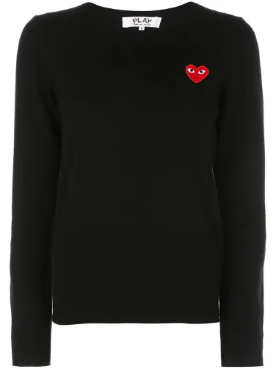 heart patch sweater