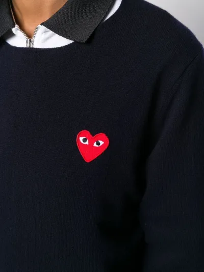 heart patch sweater