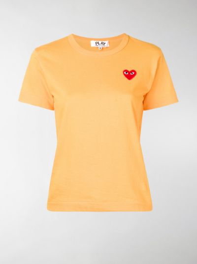 comme des garcons orange t shirt