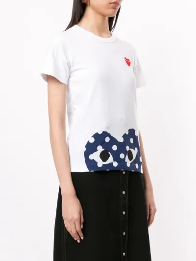 comme des garcons half heart shirt