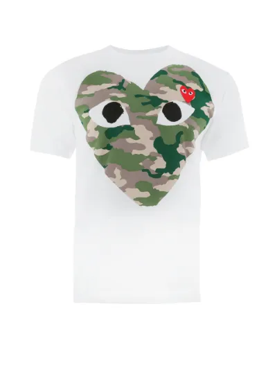 comme des garcons heart print