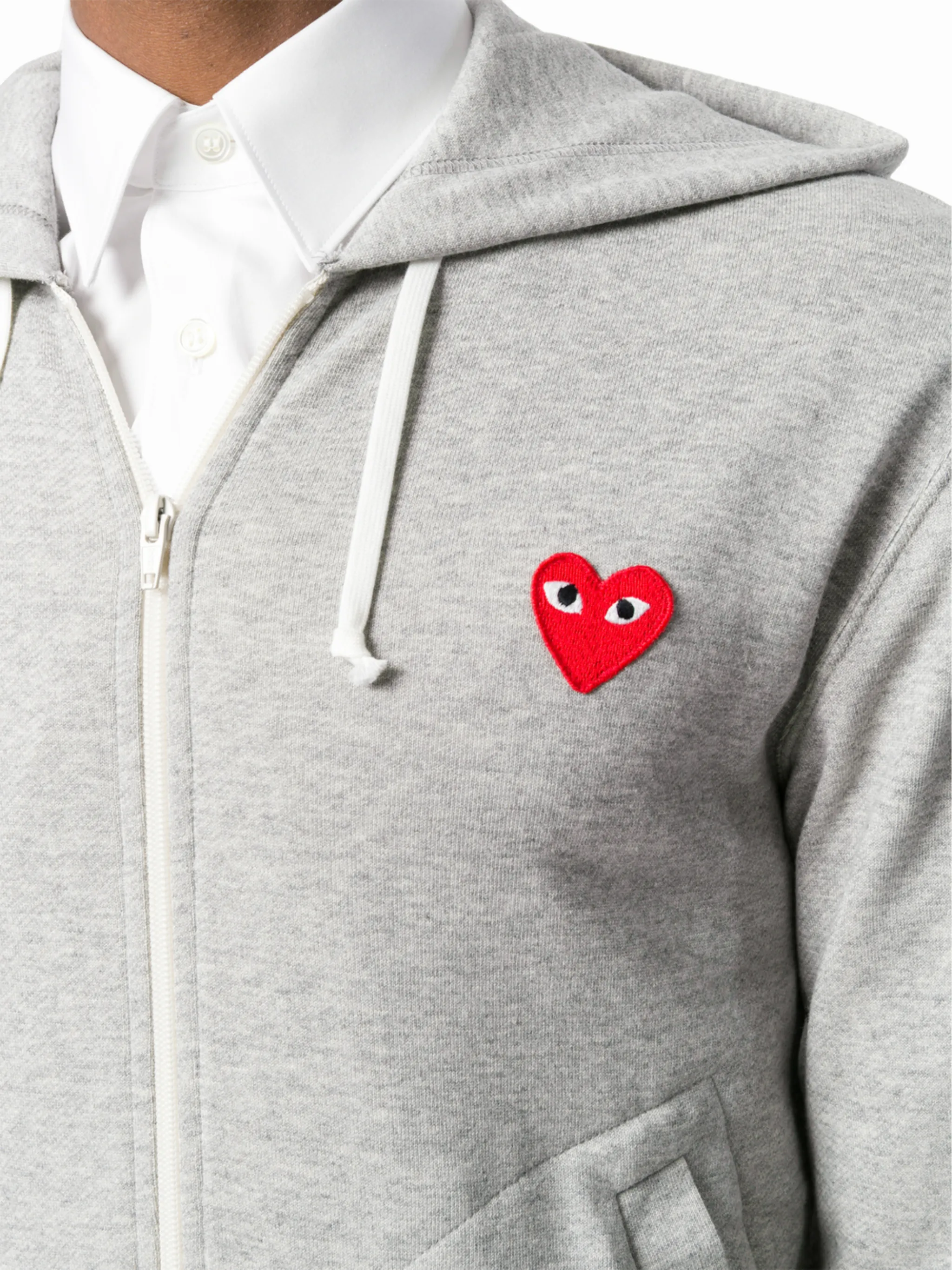 Comme Des Garcons Play logo patch hoodie Eraldo UK