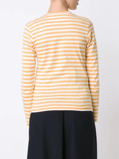 comme des garcons yellow striped shirt