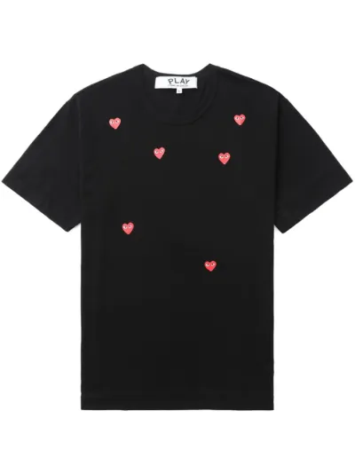 Comme des Garcons twin hearts shirt black size store L