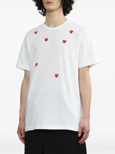 Scattered Hearts cotton T shirt Comme Des Garcons Play Eraldo BE