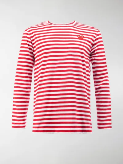 red striped comme des garcons