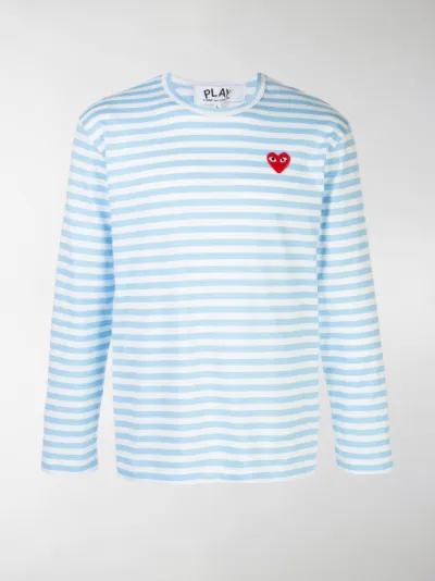 comme des garcons t shirt blue