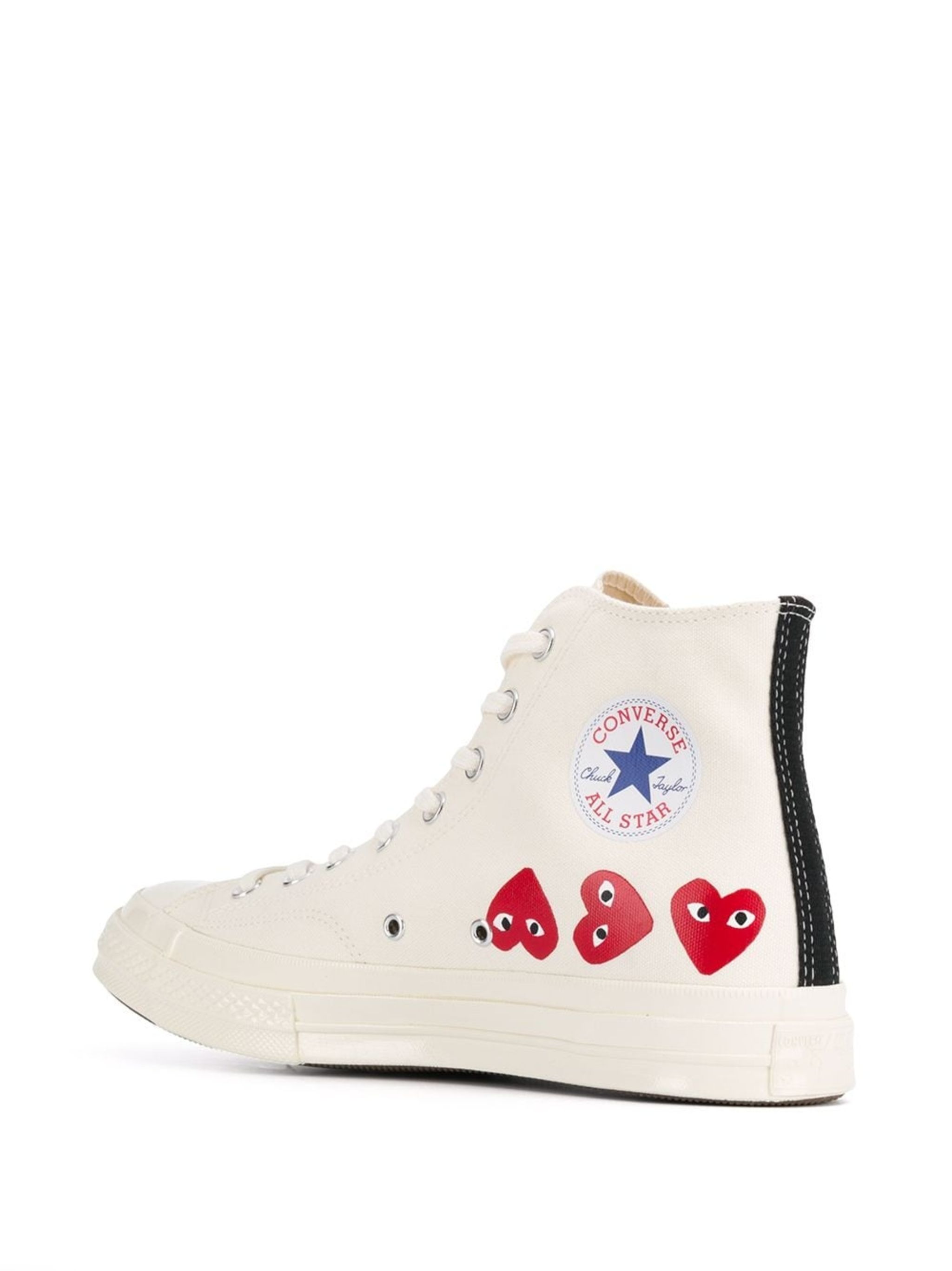 comme des garcons play x converse chuck 70 high multi heart mens