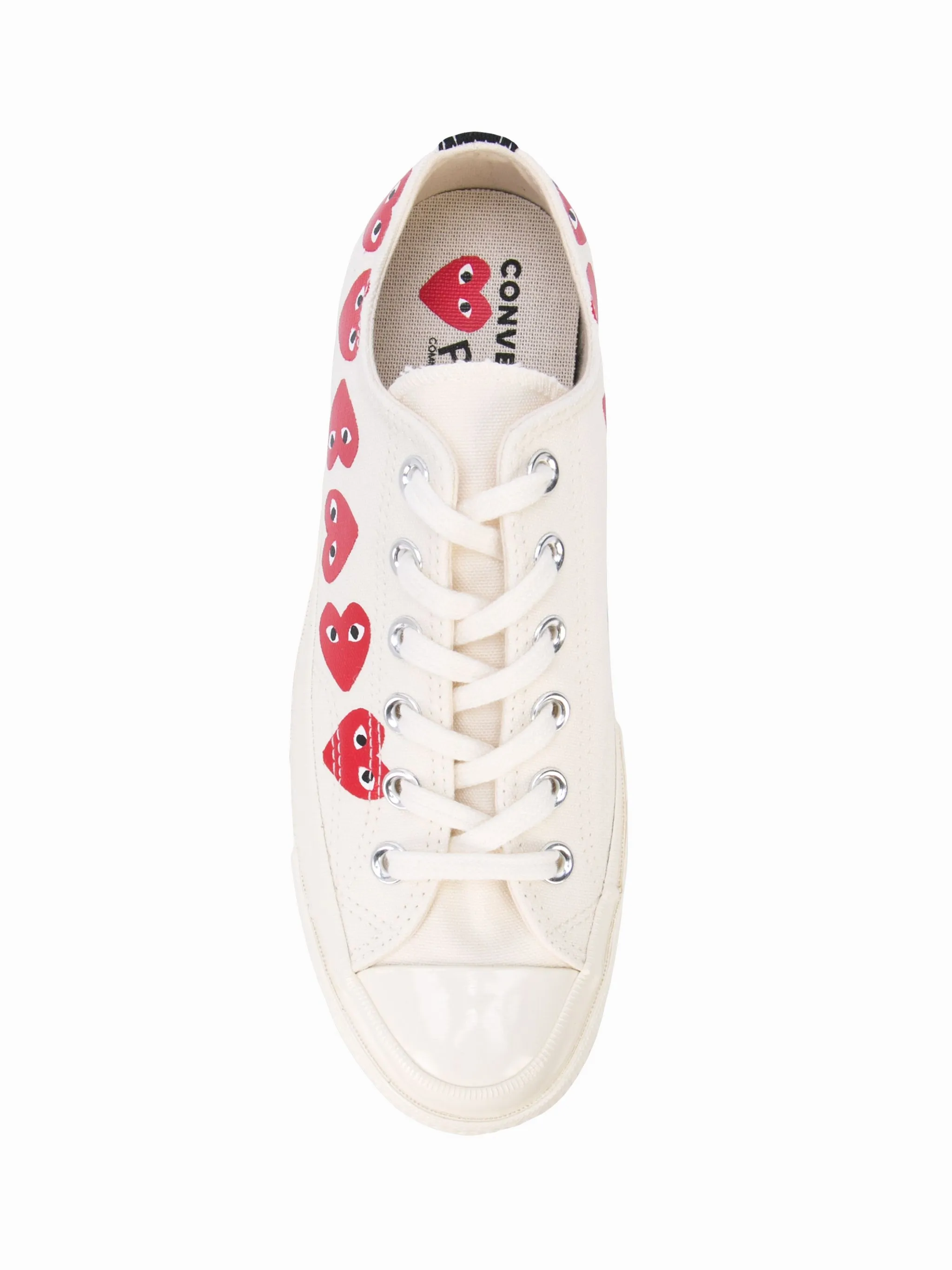 Comme Des Garcons Play x Converse Chuck 70 Ox Multi Hearts White sneakers Eraldo CH