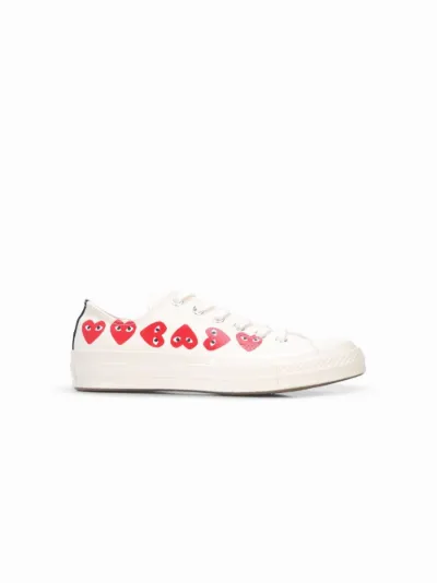 Comme Des Garcons Play x Converse Chuck 70 Ox Multi Hearts White sneakers Eraldo CH