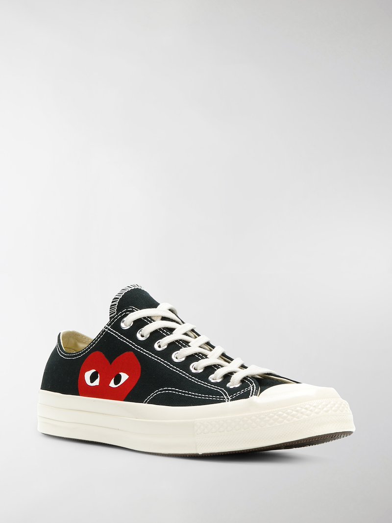 Comme Des Garcons Play X Converse Chuck Taylor Low Top Sneakers Black Modes Comme Des Garcons Play X Converse Chuck Taylor Low Top Sneakers Black Modes