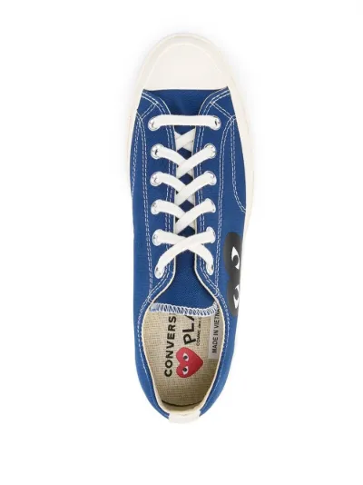 comme des garcons converse blue low top
