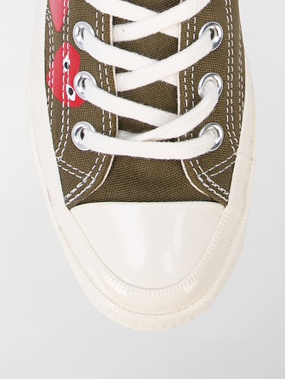 Comme Des Garcons Play X Converse X Converse Chuck Taylor Multi Heart 1970s Ox Sneakers Green Modes