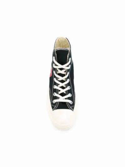 Sneaker Comme des Garçons Play x Converse alte in canvas beige | H-Brands