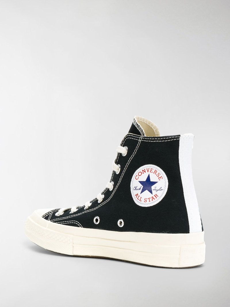 Comme Des Garcons Play X Converse X Comme Des Garcons Chuck 70 Hi Sneakers Black Modes