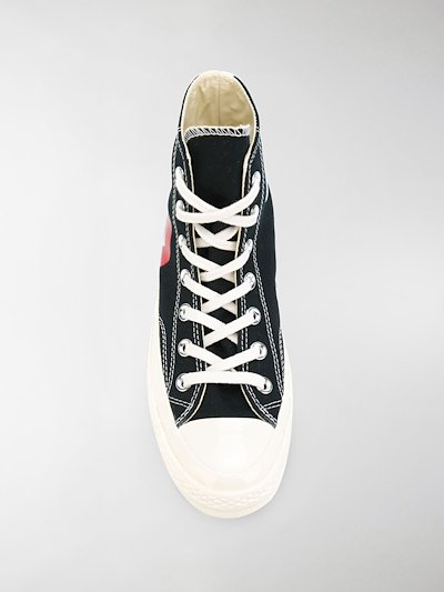 Comme Des Garcons Play X Converse X Comme Des Garcons Chuck 70 Hi Sneakers Black Modes