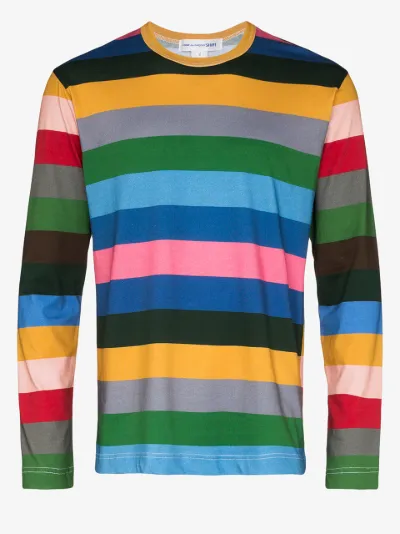 comme des garcons shirt striped long sleeve jersey