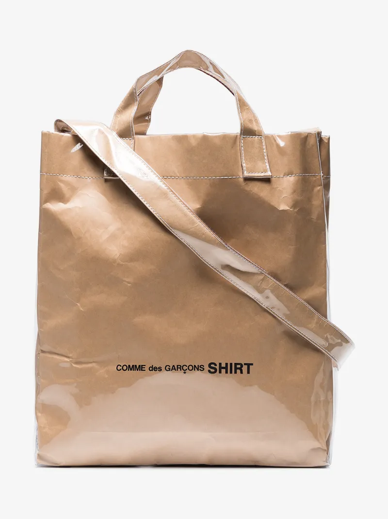 Comme Des Garçons Shirt Pvc Paper Per Tote Browns