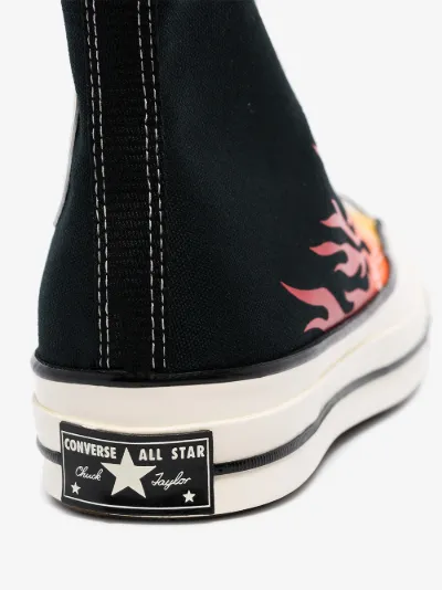 flame print converse