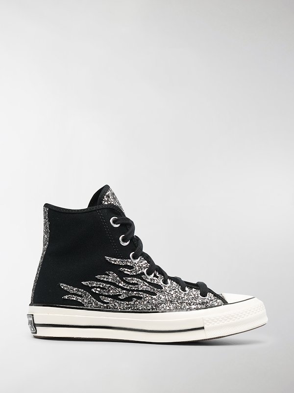 Converse Glitter Flame Chuck Taylor All-Star sneakers black | MODES