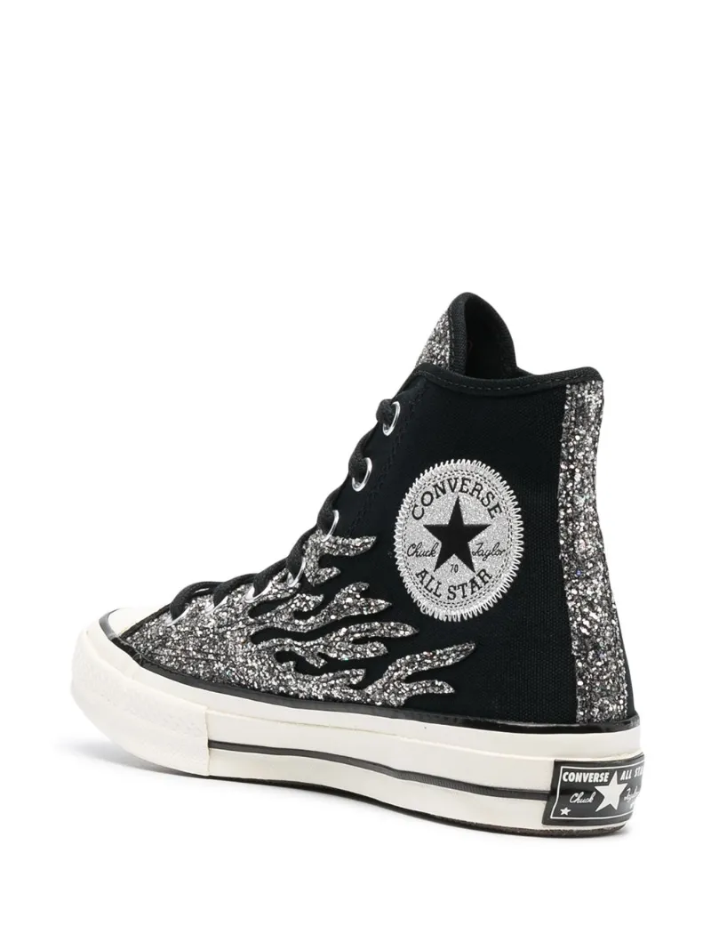 Converse Glitter Flame Chuck Taylor All-Star sneakers black | MODES
