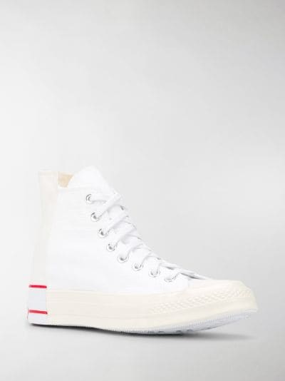 high lace up converse