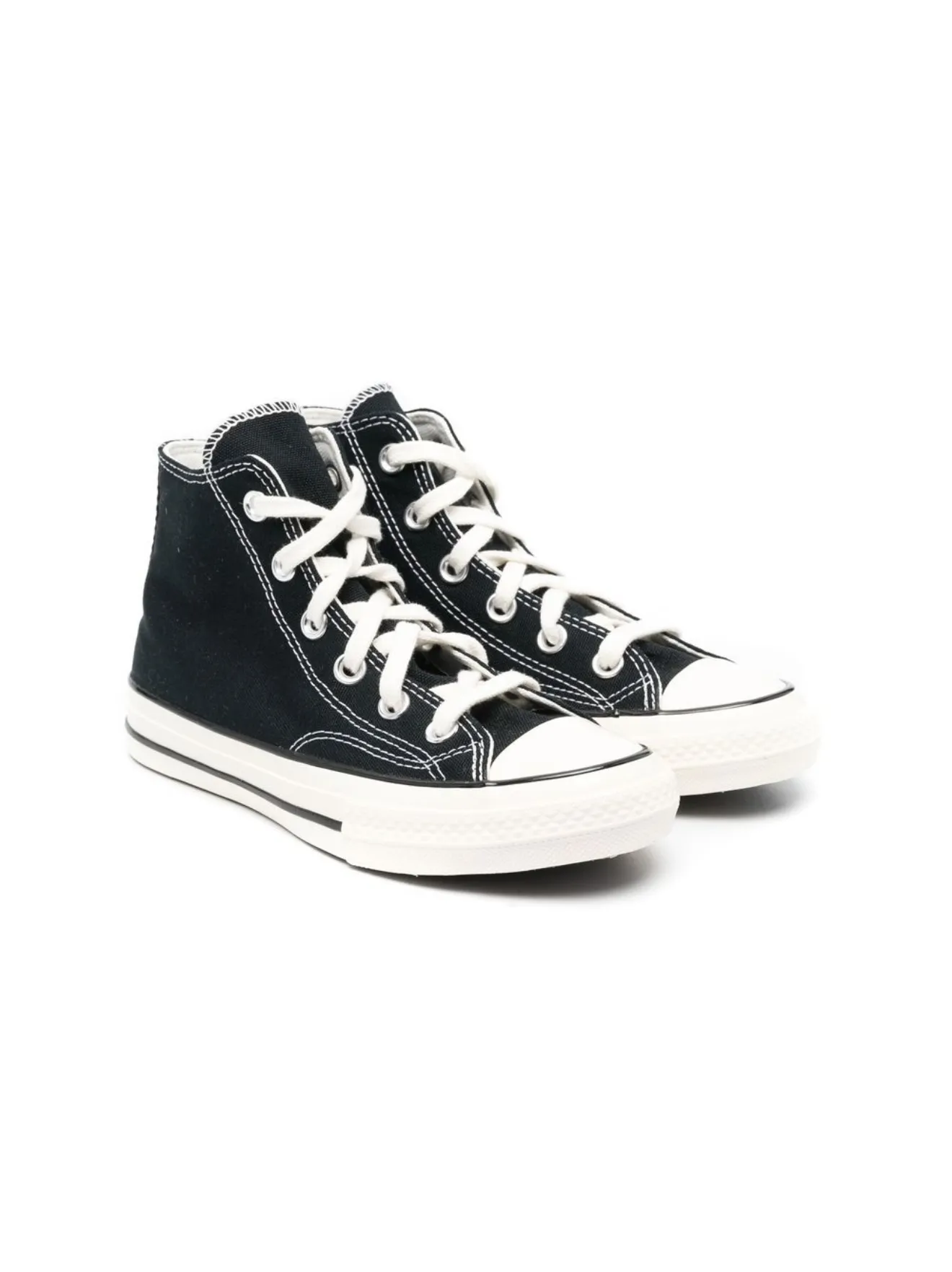 black and white high top converse size 4
