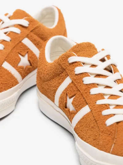 converse orange suede