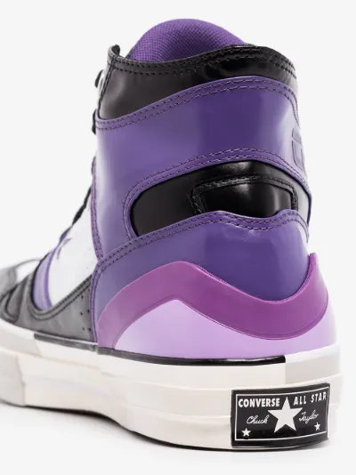 converse leather purple