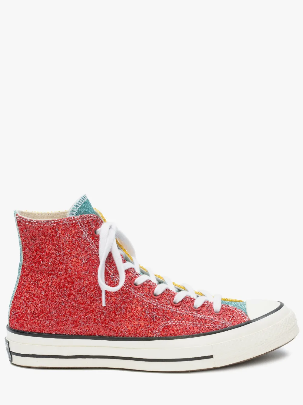 sparkly red converse high tops