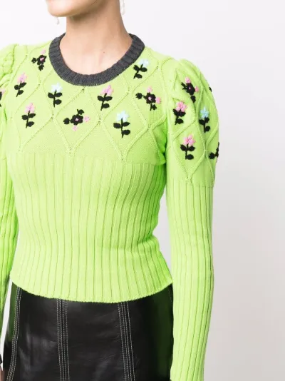 embroidered knitted jumper