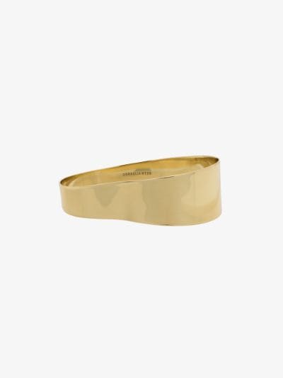 organic wide brass bangle展示图