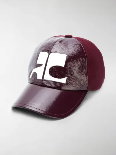 Courrèges logo panelled cap red | MODES