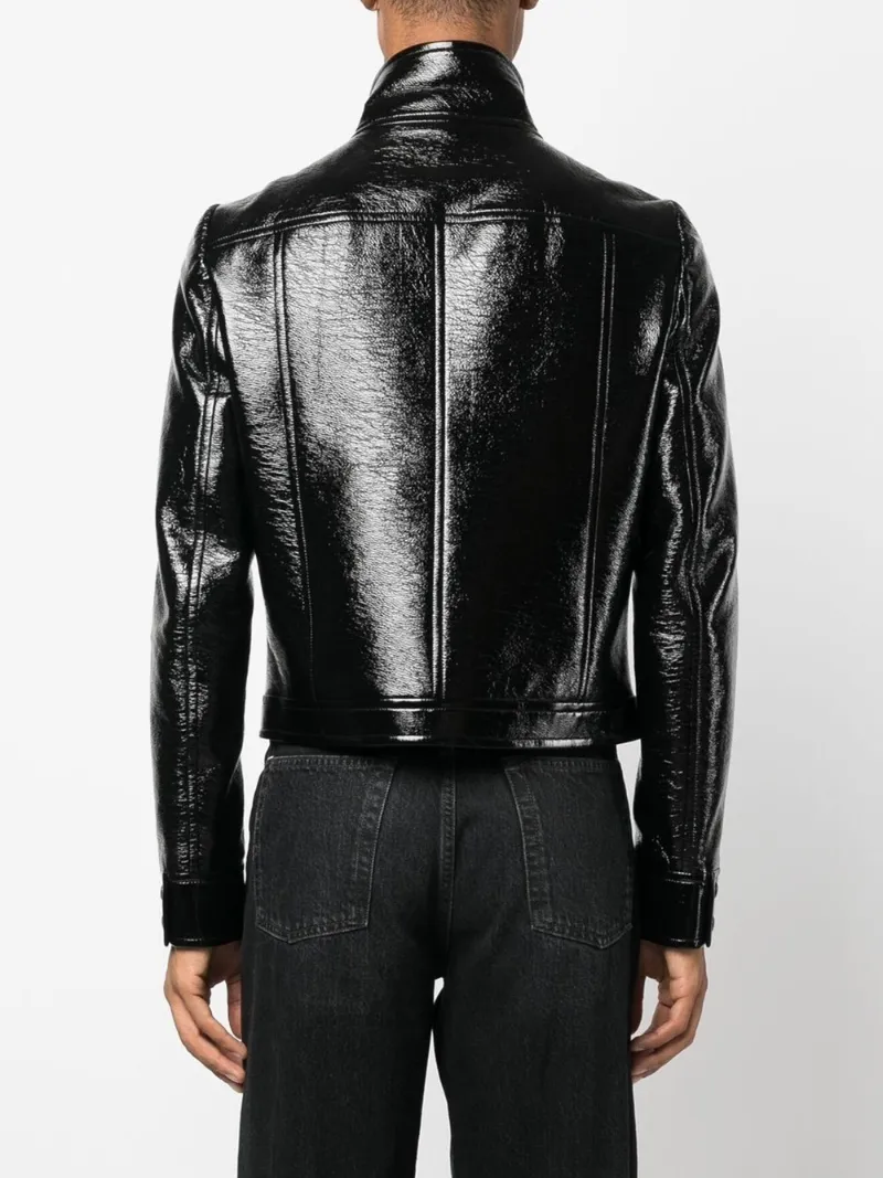 logopatch faux leather jacket Courrèges