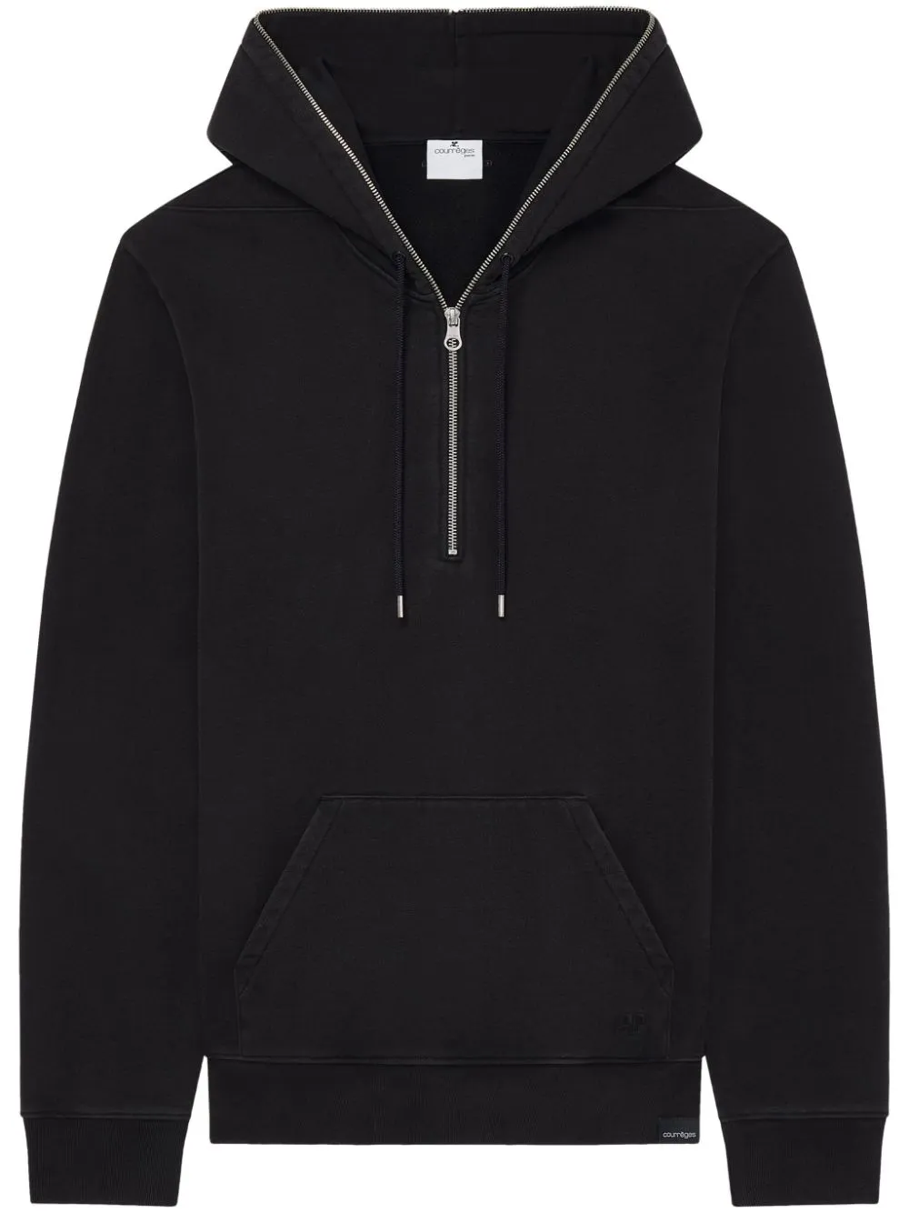 Black half sleeve hoodie hotsell