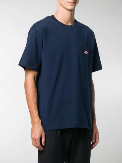 Danton Pocket logo T-shirt blue | MODES