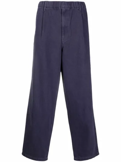 straight leg cotton trousers