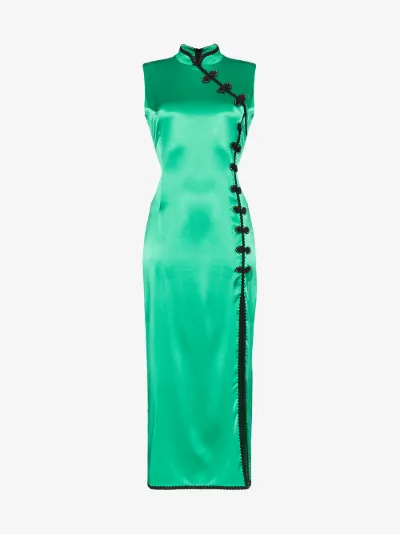 Satin Cheongsam Dress
