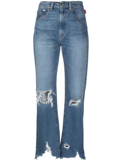 distressed-hem jeans | Denimist 