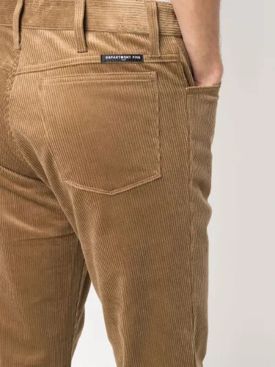 corduroy boot-cut trousers brown 