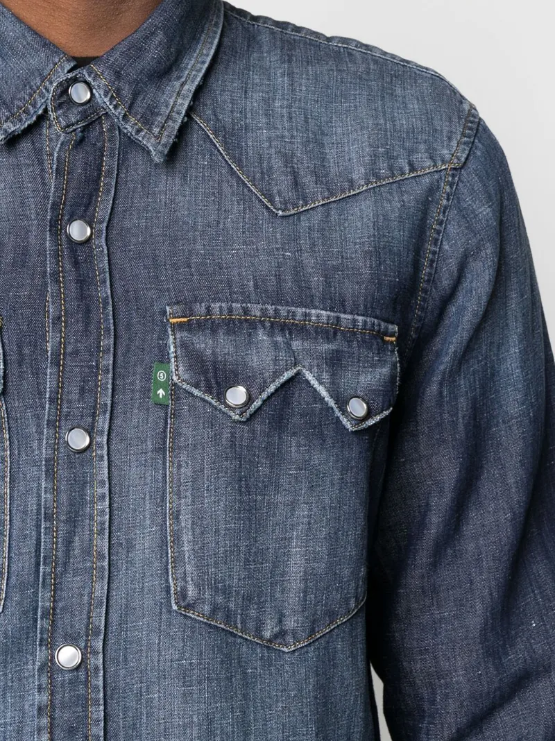 Sale Department 5 two-pocket denim shirt blue | MODES
