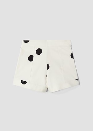 A-Line Polka Dot Short with Side Button Detail A-Line Polka Dot Short with Side Button Detail