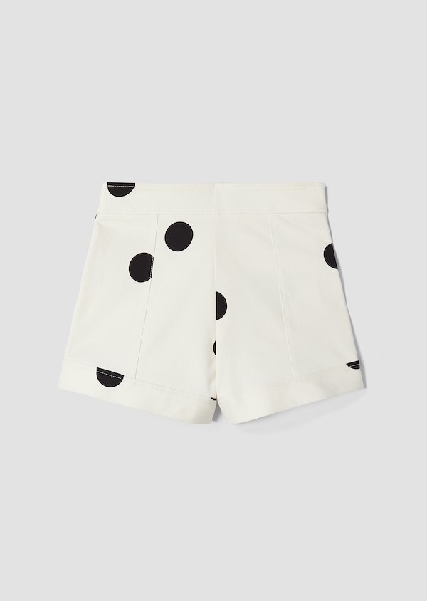 A-Line Polka Dot Short with Side Button Detail A-Line Polka Dot Short with Side Button Detail