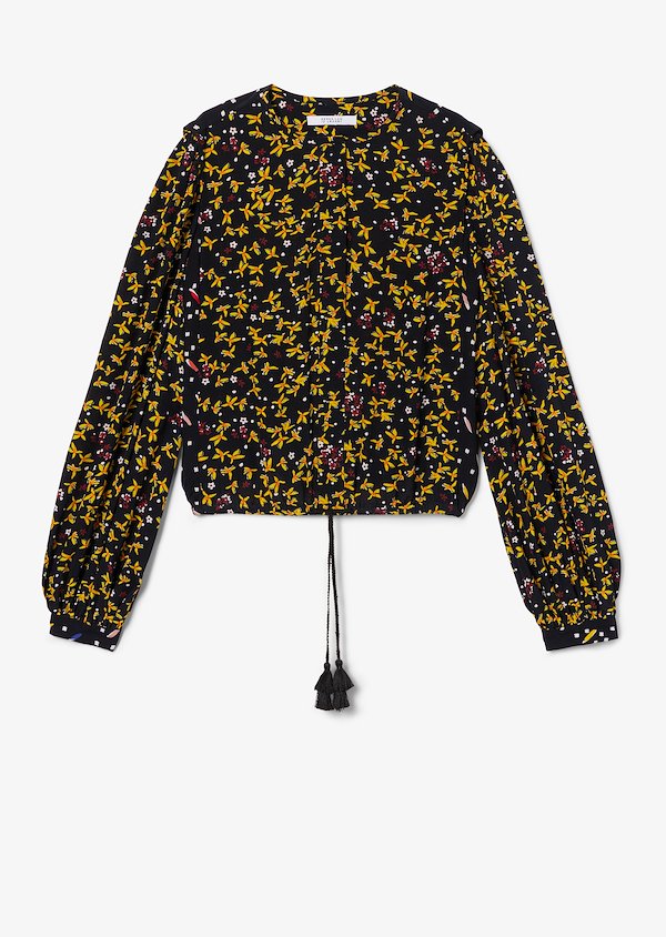 Aster Cropped Jasmine Floral Blouse Aster Cropped Jasmine Floral Blouse