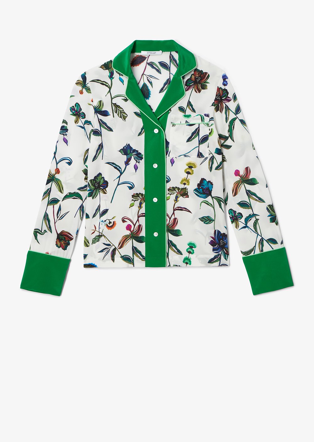 Botanical Print Pajama Shirt